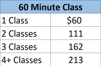 60 Minute Class 2023-2024